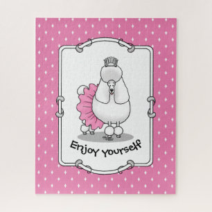 Ballerina Princess Poodle Dog (weiß) Puzzle