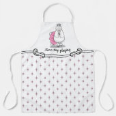 Ballerina Princess Poodle Dog (weiß) Schürze (Vorderseite)