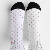 Ballerina Princess Poodle Dog (weiß) Socken (Oben)