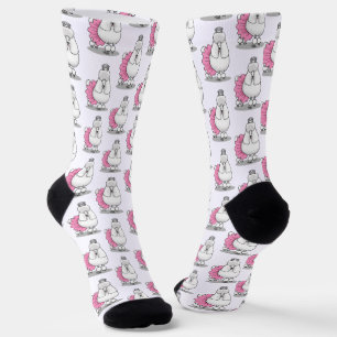 Ballerina Princess Poodle Dog (weiß) Socken