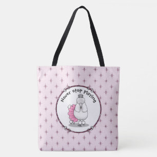 Ballerina Princess Poodle Dog (weiß) Tasche