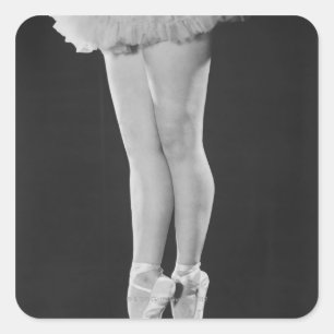 Ballerina Quadratischer Aufkleber