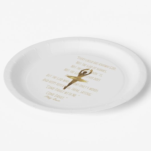 Ballerina Quote Ballett Tanz Pirouette Tanz Pappteller (Schrägansicht)