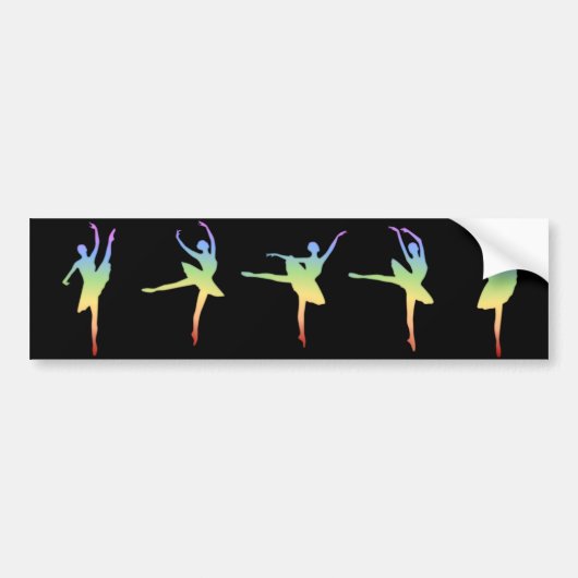 Ballerina - Regenbogen 1 Autoaufkleber (Vorne)
