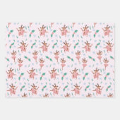 Ballerina Reindeer und Bows Weihnachten Geschenkpapier Set (Vorderseite 2)