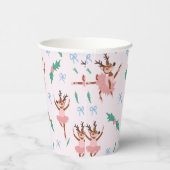 Ballerina Reindeer und Bows Weihnachten Pappbecher (Rechts)