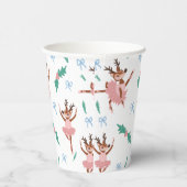 Ballerina Reindeer und Bows Weihnachten Pappbecher (Rechts)