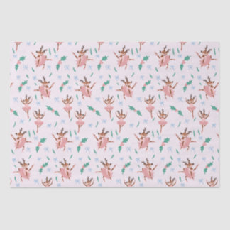 Ballerina Reindeer und Bows Weihnachten Seidenpapier