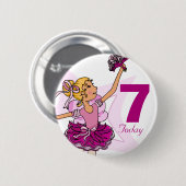 Ballerina rosa blonde girl 7 button (Vorne & Hinten)