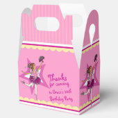 Ballerina rosa gelbe Mädchen Geburtstagsgeschenk Geschenkschachtel (Geöffnet)