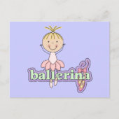 Ballerina - Rosa Hemden und Geschenke Postkarte (Vorderseite)