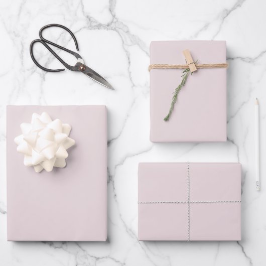 Ballerina Rosa Uni-Farbe Geschenkpapier Set (Vorderseite)
