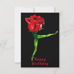 Ballerina Rose Ballett Geburtstagskarte Karte