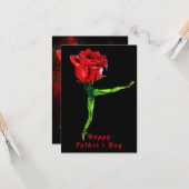 Ballerina Rose Ballett Tänzerin Kindertageskarte Karte (Vorderseite/Rückseite Beispiel)