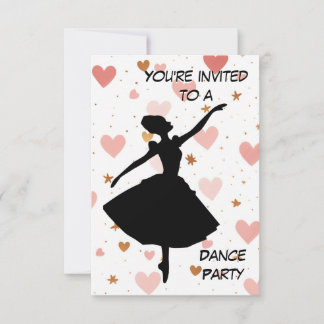 Ballerina Rose Gold Dance Party Einladung