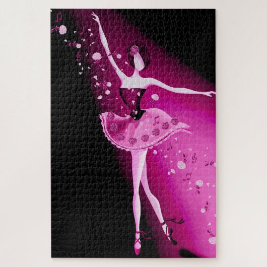 Ballerina & Rose Pink Jigsaw Puzzle (Vertikal)