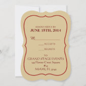 Ballerina-Rose - RSVP-Karte Einladung (Rückseite)