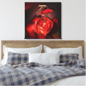 Ballerina Rose - überzogene Canvas Leinwanddruck (Insitu (Schlafzimmer))