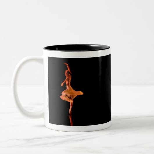 Ballerina-Rotation Zweifarbige Tasse (Links)