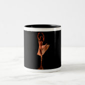 Ballerina-Rotation Zweifarbige Tasse (Mittel)
