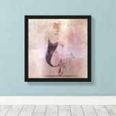 Ballerina Rote Haare Frauen Körper Rosa Rose Gold Leinwanddruck (Insitu (Holzboden))