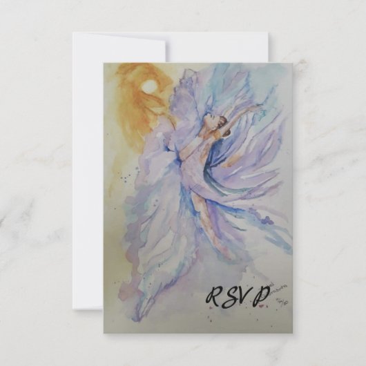 Ballerina RSVP Karte (Vorderseite)
