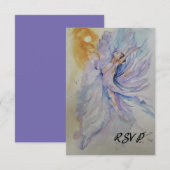 Ballerina RSVP Karte (Vorne/Hinten)