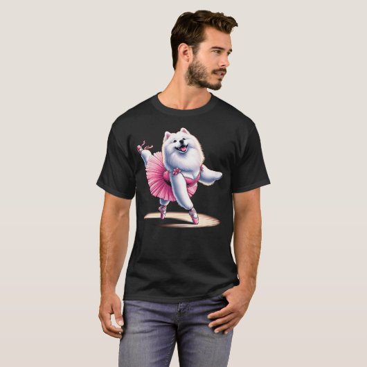 Ballerina Samoyed Dog Dancing T-Shirt (Vorne ganz)