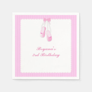 Ballerina-Schlappen Rosa Ballett-Party-Servietten Serviette