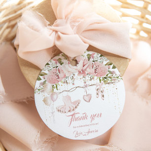 Ballerina Schuhe Blumentanz und Blumengeburtstag Geschenkanhänger