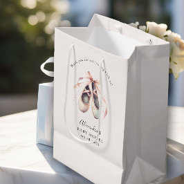 Ballerina Schuhe Pink Bow Gold Baby Girl Dusche Mittlere Geschenktüte