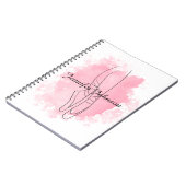 Ballerina Schuhe Rosa Wasserfarbe mit Namen Notizblock (Linke Seite)