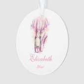 Ballerina Schuhe Weihnachtsbaumschmuck Rosa Ornament (Vorderseite)