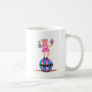 Ballerina-Schwein mit darstellenden Pudeln Kaffeetasse