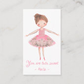 Ballerina Scrunchie Gastgeschenk Card Begleitkarte (Vorderseite)
