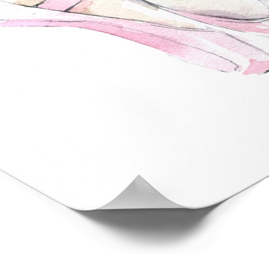 Ballerina Shoes Ballet Slippers Poster (Ecke)