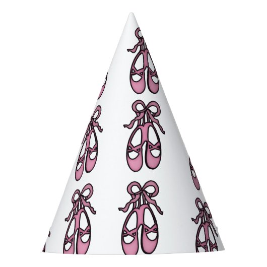 Ballerina Shoes Party Hat White Partyhütchen (Vorderseite)