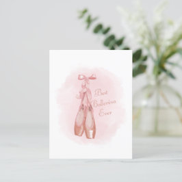 Ballerina Shoes Pastel Pink Themed Postkarte