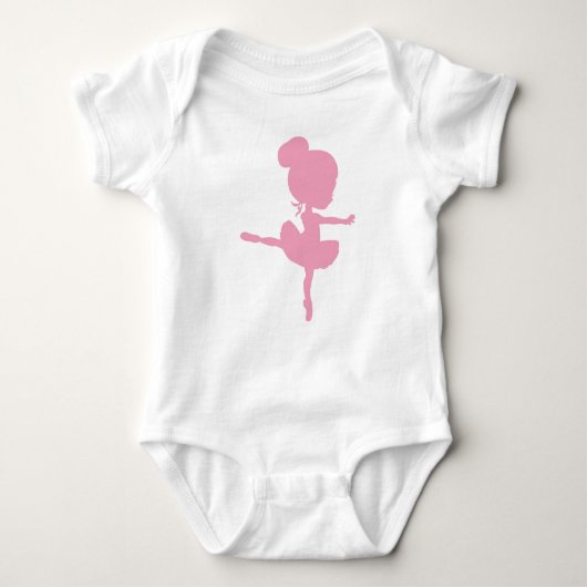 Ballerina-Silhouette, Ballettmädchen, Balletttanz Baby Strampler (Vorderseite)