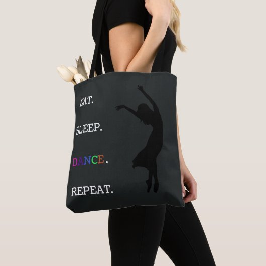 Ballerina Silhouette Dance Quote Black Tasche (Von Nahem)