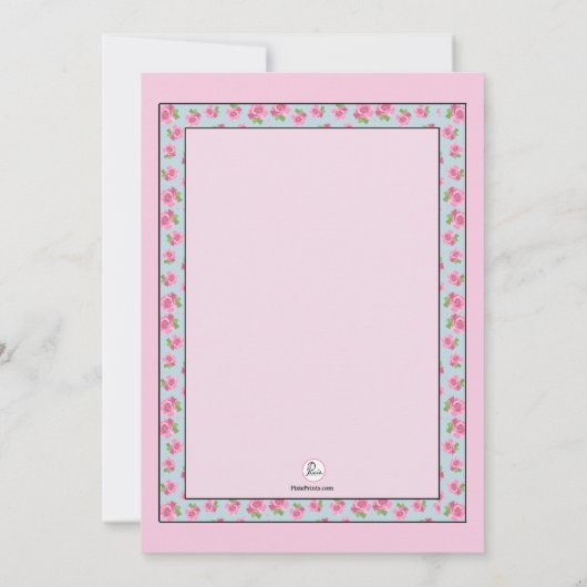 Ballerina-Silhouette-Einladung Einladung (Rückseite)