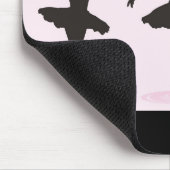 Ballerina Silhouette Mouse Pad Mousepad (Ecke)