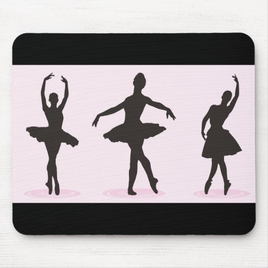 Ballerina Silhouette Mouse Pad Mousepad (Vorne)