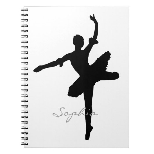 Ballerina-Silhouette Notizblock (Vorderseite)