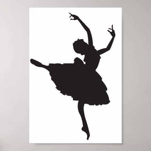 Ballerina Silhouette Poster (Vorne)