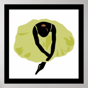 Ballerina-Silhouette Poster