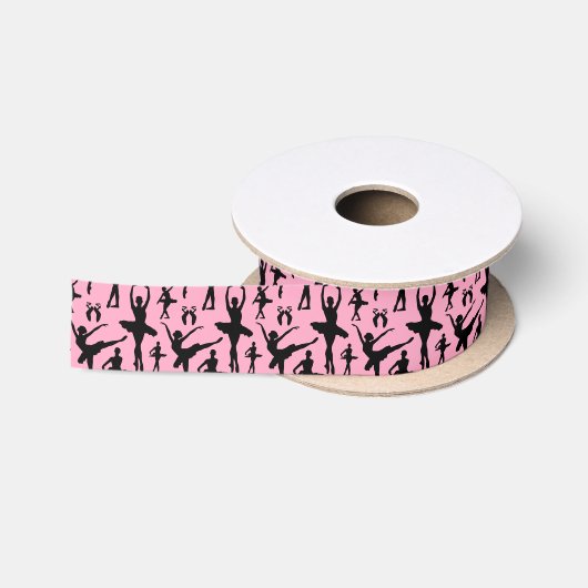 Ballerina-Silhouette Satinband (Spule)