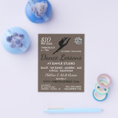 Ballerina Silhouette, Tanzkurse Werbung Flyer (Einzeln)