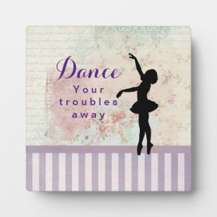 Ballerina Silhouette tanzt eure Probleme weg Fotoplatte