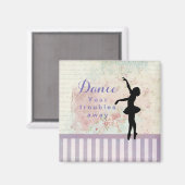 Ballerina Silhouette tanzt eure Probleme weg Magnet (Vorderseite/Rückseite)